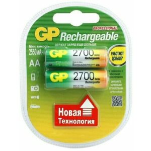 Аккумуляторы GP Rechargeable 2700 mAh NiMH AA (2 шт)