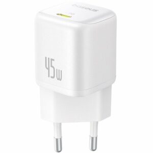 Сетевое зарядное устройство Baseus PicoGo 45W EU Moon White (P10176800213-00)