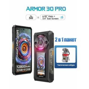 ULEFONE Смартфон Armor 30 Pro 5G Телефон с двумя экранами и аккумулятором 12800 мАч Global