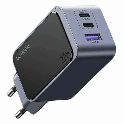 Зарядное устройство UGREEN X553 (35042) Nexode S 65W (USB-A+2*USB-C) GaN Tech Fast Charger EU