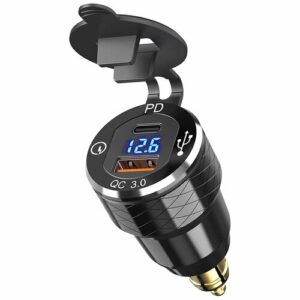 Зарядное устройство MyPads USB PD 3.0 Type C для мотоцикла Ducati BMW (12-24 В)