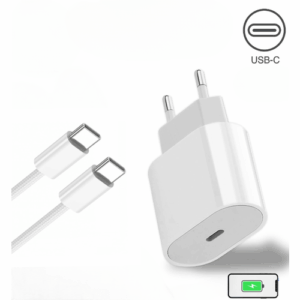 Зарядное устройство для iPhone 16, 16 Plus, 16 Pro, 16 Pro Max / Адаптер питания 35W + кабель (USB Type-C - USB Type-C) / Быстрая зарядка для айфона 35W