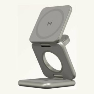 Беспроводное зарядное устройство Magssory WCH063t Fold Pro 3 в 1, с магнитами, совместимое с Qi2, титан