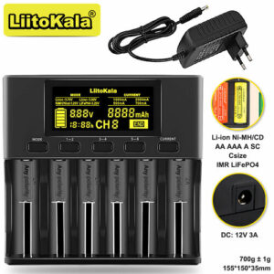 LiitoKala Lii-S6 l Многофункциональный Ni-MH аккумулятор Универсальный 6 слот Smart 18650 литиевый аккумулятор 3.7V/4.2V LCD зарядное устройство 26650