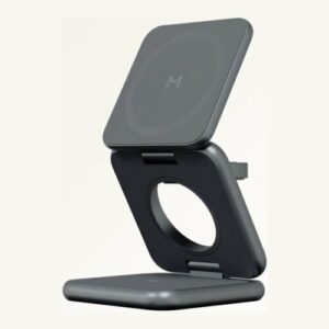 Беспроводное зарядное устройство Magssory WCH063m Fold Pro 3 в 1, с магнитами, совместимое с Qi2, темно-синий