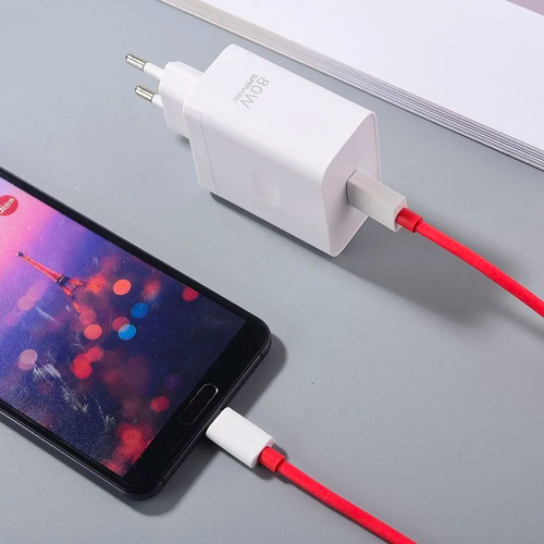 Оригинальное зарядное устройство Oneplus, 80Вт, Сетевое зарядное устройство OnePlus 80W SUPERVOOC + кабель USB - Type-C