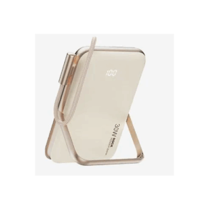 ROCK Внешний аккумулятор P30 Pro 30W Magnetic Holder Wireless Power Bank with Cable 10000mAh, 10000 мАч, бежевый