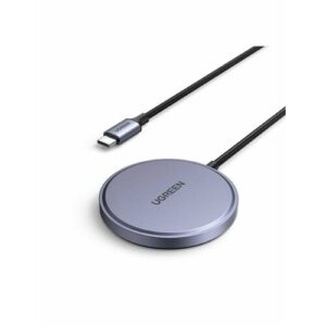 Зарядное устройство UGREEN W703 (55206) 15W Wireless Charger with MagSafe для iPhone. Цвет: серый