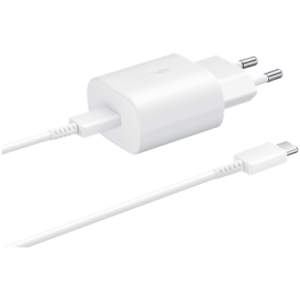 Сетевое зарядное устройство Samsung EP-TA800 + кабель USB Type-C, RU, белый