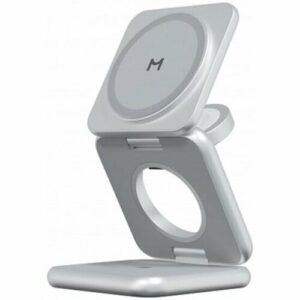 Беспроводное зарядное устройство Magssory WCH043s, Fold 3 в 1 для Samsung, с магнитами, серебро