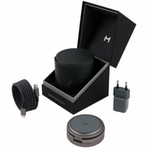 Беспроводное зарядное устройство Magssory Disc Signature Edition WCH033M 3 в 1 для Apple, кабель и сетевое зарядное в комплекте, с MagSafe, полночь