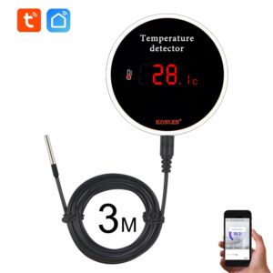 KONLEN Tuya Wi-Fi Датчик Температуры 3 М Проводной Цифровой Термометр Smartlife Умный Дом Мониторинг Температуры Воды В Бассе...