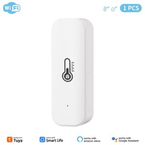 Датчик температуры и влажности Tuya Zigbee или Wi-Fi, совместимый с термометром для дома, поддержка черного или белого цвета