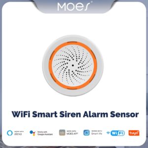 Умная Wi-Fi сирена MOES Tuya, со звуковым заставным датчиком, звуковая сирена, звуковая сигнализация для умного дома, система безопасности, не требуется концентратор