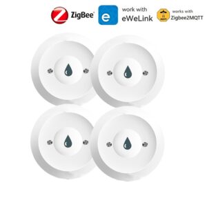 Умный датчик воды Zigbee, детектор утечки воды, приложение, удаленный мониторинг, поддержка домашнего помощника, приложение Zigbee2mqtt Ewelink