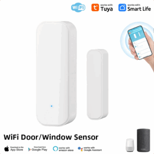 Tuya WiFi Zigbee Датчик Окна И Двери С Батареей Умная Домашняя Охранная Сигнализация Голосовое Управление Совместимость С Ale...