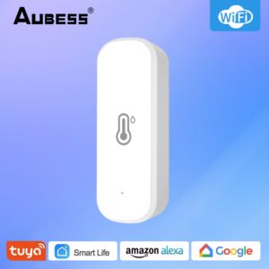 Датчик температуры и влажности AUBESS Tuya ZigBee/Wi-Fi, домашний подключенный термометр, совместимый с Smart Life, Alexa, Google Assistant
