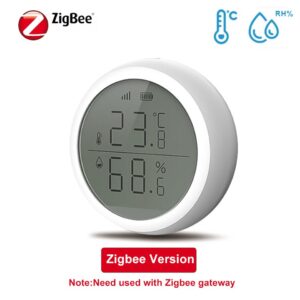 Умный датчик температуры и влажности Tuya, комнатный гигрометр Zigbee, голосовое управление через Alexa Google Home