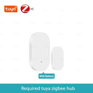 Умный Датчик Двери И Окна Tuya Zigbee, Детектор Погоды И Ветра, Магнитная Сигнализация Закрытия Двери, Домашняя Автоматизация