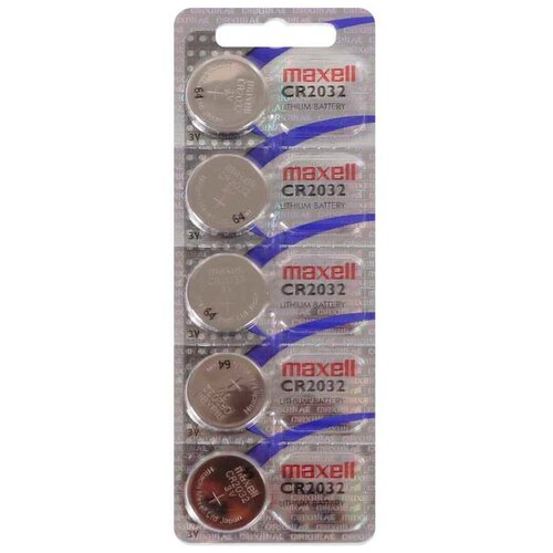 Батарейка Maxell CR2032, в упаковке: 5 шт.