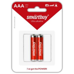 Батарейка SmartBuy AAA LR03 Ultra Alkaline, в упаковке: 2 шт.