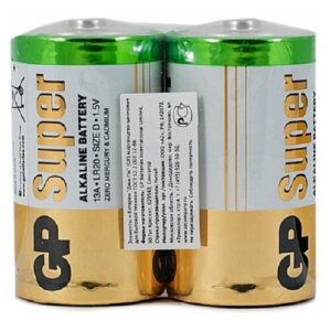 Батарейка GP Super Alkaline D, в упаковке: 2 шт.