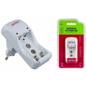 Perfeo PF B4035 зарядное устройство PF-VN-210 Ni-MH CD, 220V, 2 слота, AA AAA 9V, таймер
