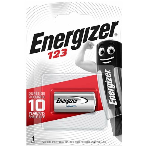 Батарейка Energizer CR123, в упаковке: 2 шт.
