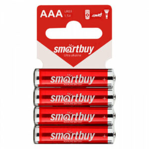 Батарейки ААА пальчиковые Smartbuy, алкалиновая ААА/LR03/4SB, 4шт