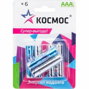 Батарейки Космос КОСLR03BL6