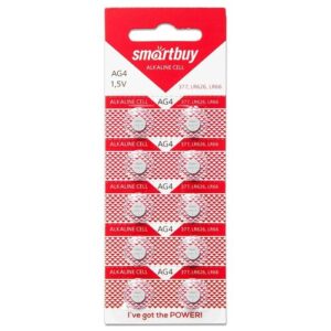 Батарейка SmartBuy AG4, в упаковке: 10 шт.