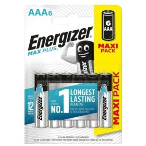 Батарейка Energizer, ААА (LR03, R3), Alkaline Max Plus, алкалиновая, 1.5 В, блистер, 6 шт