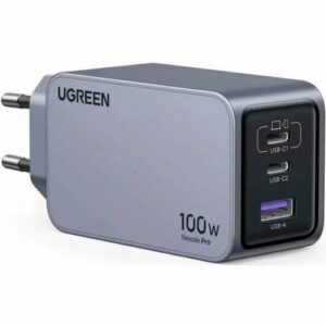 Зарядное устройство UGREEN X757 (25874) Nexode Pro 100W USB-A+2*USB-C GaN Tech Fast Charger EU с кабелем 1M 100W. Цвет: серый.