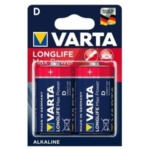 Батарейка VARTA LONGLIFE Max Power D, в упаковке: 2 шт.