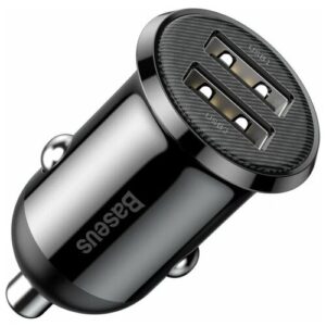 Автомобильное зарядное устройство Baseus Grain Pro Car Charger (CCALLP-01), Dual USB, 4.8A, черный