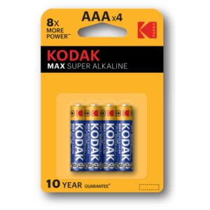 Батарейка Kodak Max Super Alkaline AAA (LR03), в упаковке: 4 шт.