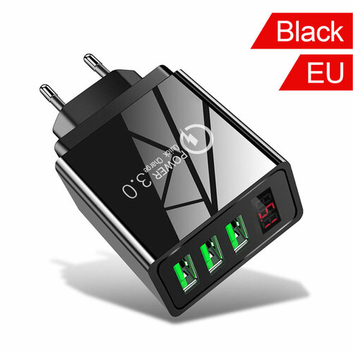 Зарядное устройство MyPads 5V3.1A с цифровым дисплеем 3USB, быстрое зарядное устройство для смартфона