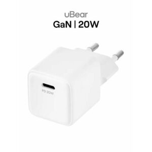 Сетевое зарядное устройство uBear Bridge USB-C 20 Вт GaN