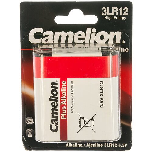 Элемент питания 3LR12 Plus Alkaline BL-1 (3LR12-BP1, батарейка,4.5В) Camelion
