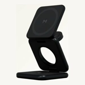 Беспроводное зарядное устройство Magssory WCH063b Fold Pro 3 в 1, с магнитами, совместимое с Qi2, черный