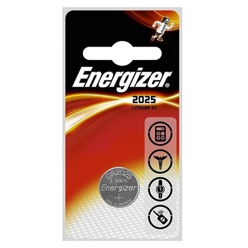 Батарейка Energizer CR2025, в упаковке: 1 шт.