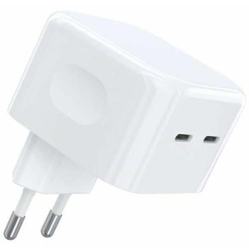 Сетевое зарядное устройство Choetech Q5008, 35Вт, 2xUSB-C PD/QC/AFC, цвет белый
