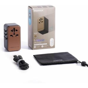 Сетевое зарядное устройство Momax Universal Travel Adapter, 170W GaN International Power Adapter, 3 USB-C 1 USB-A - Black