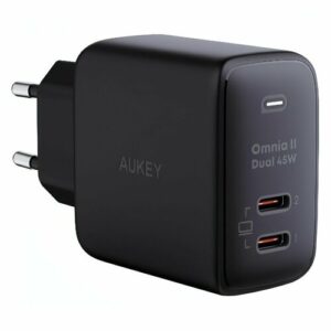 Сетевое зарядное устройство Aukey, Omnia 2, 45 Вт, черный (PA-B4T)