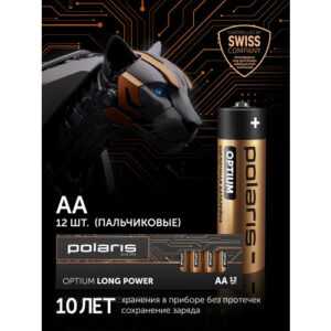 Батарейки щелочные (пальчиковые) Polaris PB АА (12шт) OPTIUM 1.5В, 2700 mAh