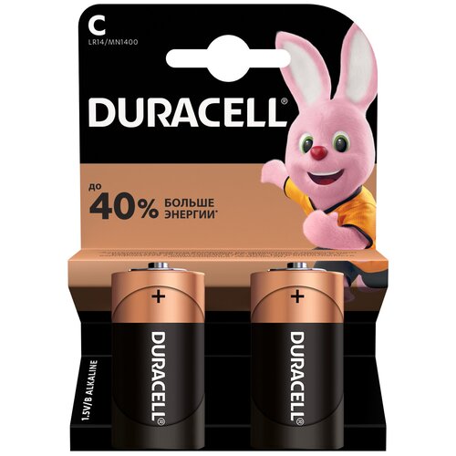 Батарейка Duracell Basic C/LR14, в упаковке: 2 шт.