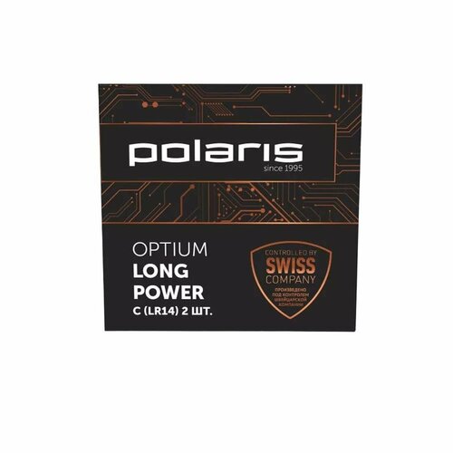 Батарейки щелочные Polaris PB LR14 (С) (2шт) OPTIUM
