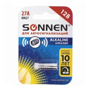 Батарейка SONNEN 27А MN27, в упаковке: 1 шт.