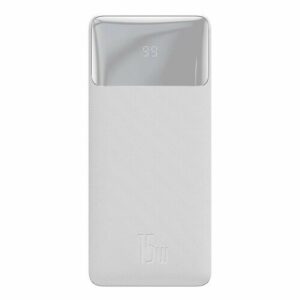 Повербанк Baseus Bipow Digital Display 30000mAh 15W / Блок питания / внешний аккумулятор , белый PPBD050202